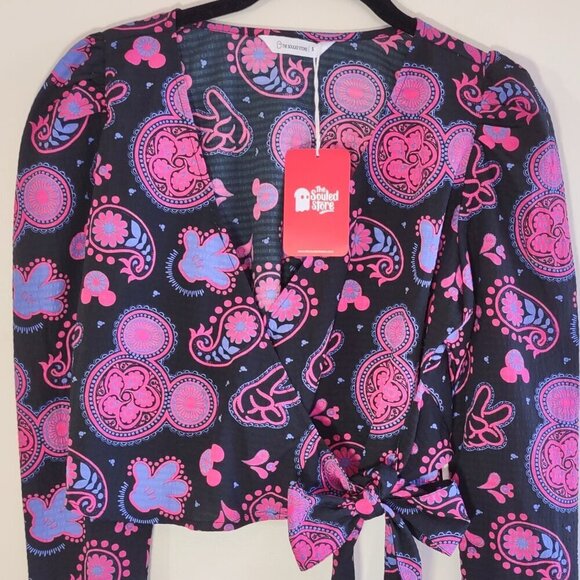 NWT Souled Store Disney Whimsigoth Boho Paisley Crop Top Indie Hippie  Small - Picture 6 of 13
